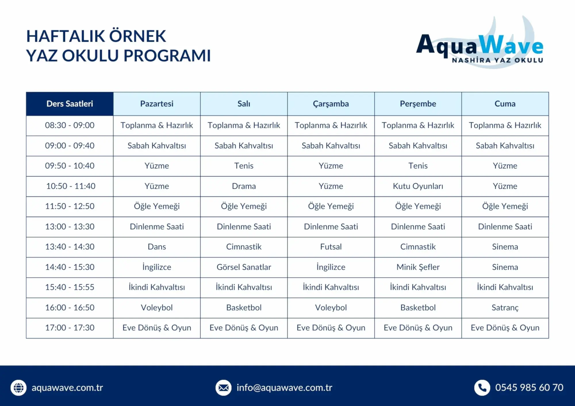 Antalya yaz okulu programı